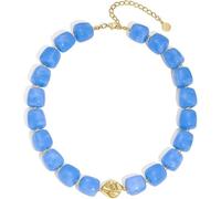 Piceioep Collier en résine de perles multicolores, chaîne de cou à longueur réglable pour les fêtes et les tenues décontractées, chaîne de clavicule à la mode