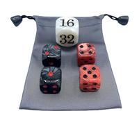 Piceioep Cubes doublants de 22mm, 4 dés de 16mm, Ensemble de dés de Perles de Backgammon avec de Rangement étanche, Accessoires de Jeu