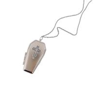 Piceioep Élégant porte-clés en forme de cercueil de style gothique foncé - Bijoux de cou - Cadeau pour ceux qui aiment la mode distinctive