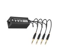 Piceioep Émetteur Balun XLR 4 canaux, boîtier métallique de Conception compacte pour systèmes auditifs Professionnels et prolongateur d ' Adaptateur XLR pour événements