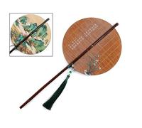 Piceioep Éventail en bambou rond pliable chinois pour fête d'anniversaire, mariage, décoration d'intérieur, styles anciens, taille