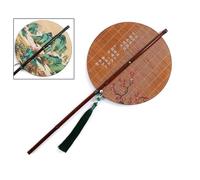 Piceioep Éventail en bambou rond pliable chinois pour fête d'anniversaire, mariage, décoration d'intérieur, styles anciens, taille