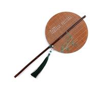 Piceioep Éventail en bambou rond pliable chinois pour fête d'anniversaire, mariage, décoration d'intérieur, styles anciens, taille