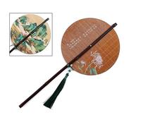 Piceioep Éventail en bambou rond pliable chinois pour fête d'anniversaire, mariage, décoration d'intérieur, styles anciens, taille