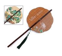 Piceioep Éventail en bambou rond pliable chinois pour fête d'anniversaire, mariage, décoration d'intérieur, styles anciens, taille