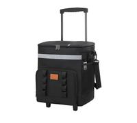 Piceioep Fashion Isulate Rolling Recoders avec Manche Rétractable Roue pour Activités Extérieures Picniques Camping Fashion Wheeled Cooliers