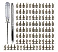 Piceioep Lot de 100 clous coniques élégants pour loisirs créatifs en cuir et accessoires de vêtements, y compris vestes et sacs pour usage quotidien
