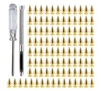 Piceioep Lot de 100 clous coniques élégants pour loisirs créatifs en cuir et accessoires de vêtements, y compris vestes et sacs pour usage quotidien