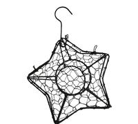 Piceioep Nid d ' Oiseau en Forme d ' étoile Artistique, décoration Suspendue, conteneur de résistant à la Rouille pour Jardin, Balcon et Cour, nid d ' Oiseau en étoile