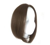 Piceioep Perruque synthétique élastique courte avec raie centrale, confortable, pour scène ou bureau, postiche afro texturée courte et raide