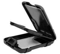 Piceioep Porte-cartes antivol en aluminium résistant à l'eau - Multifonctionnel - Pour homme et femme - En aluminium, Noir