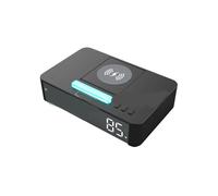 Piceioep Réveil à d ' énergie sans Fil Rapide 10 W avec Fonction de Levage à Simple Pression et Affichage LED pour Chambre à Coucher, Bureau, Horloge de sans Fil Flexible