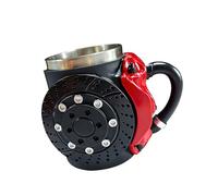 Piceioep Tasses en céramique produites par des pièces de voiture étranges avec insert en acier antirouille stable, parfaites pour les bureaux ou la maison, tasse de conception de frein créative