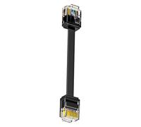 Piceioep Tête de connecteur RJ45, câble Ethernet Gigabit plat Cat6, câble court de remplacement Gigabit 10Gbps pour routeur et serveur Internet plat