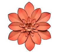 Picfarce Décoration murale de fleur en métal rose - Sculpture florale moderne rustique à suspendre - Œuvres d'art pour intérieur, chambre à coucher, salon, bureau, extérieur, jardin, terrasse - 28 cm