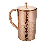 Pichet 100 % cuivre martelé pour la santé ayurvédique sans doublure intérieure 1,5 l