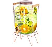 Pichet à boire avec robinet et support doré 5,5 l