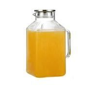 Pichet à boisson en verre - Pichet à thé transparent, capacité de 3 800 ml, 3,8 L, serveur à boisson transparent | Récipient d' froide de café de jus, solution adaptée au réfrigérateur pour un