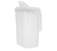 Pichet à Boissons 1800ml en PP avec Couvercle, Grosse Capacité | Large Ouverture pour Remplissage Facile, Poignée Résistante à Chaleur, Blanc, Bureau et Réception