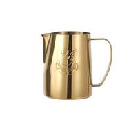 Pichet à café en acier inoxydable, tasse à mousse de lait 400 ml/600 ml, machine à crème, pichet à expresso et latte art Barista Craft(600ml,Gold)