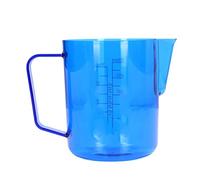 Pichet à café en acrylique de 600 ml, avec bec verseur, pour faire mousser le lait, idéal pour le latte art et le brassage maison. (Bleu)
