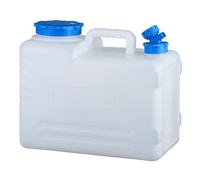 Pichet à eau avec bec verseur, récipient à eau de camping de 15 L/4 gal avec poignée, carafe camping portable en PE qualité alimentaire multifonction pour le rangement extérieur et d'urgence