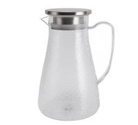 Pichet à eau avec couvercle et poignée 1500 ml Acrylique Proof de chaleur Puche de bouilloire claire pour la limonade Thé glacée au lait froid ou chaude (Style 4)