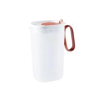 Pichet à eau de 1,55 l - Grande carafe en plastique pour limonade, jus de fruits, boissons froides - Pour thé glacé, limonade, jus, lait et plus encore - Rouge