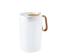 Pichet à eau de 1,55 l - Grande carafe en plastique pour limonade, jus de fruits, boissons froides - Pour thé glacé, limonade, jus, lait et plus encore - Marron