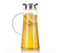 Pichet à eau - DIMONO - Verre borosilicaté - Filtre en acier inoxydable - 1 Litre - Transparent