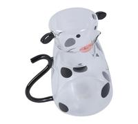Pichet à eau et tasse sur le thème de la vache pour table de chevet, décoration de table, verre de boisson, carafe à lait en verre borosilicate résistant à la chaleur et au froid