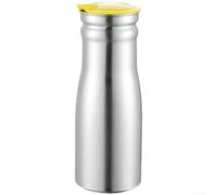 Pichet à eau isotherme en acier inoxydable de 1600 ml, grande carafe pour boissons froides avec large ouverture, carafe verseur anti-gouttes pour réunions de famille (jaune)