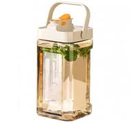 Pichet à eau, pichet à eau en PP transparent de 3, 5 L avec couvercle, poignée et bec verseur pour café infusé froid, thé au soleil et boissons glacées (Style 1)