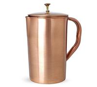 Pichet à eau - Pichet en cuivre - Cadeau de pendaison de crémaillère - Grande carafe d'eau - Pichet en cuivre martelé de 2 litres pour les avantages de l'Ayurveda, Pichet à eau en cuivre