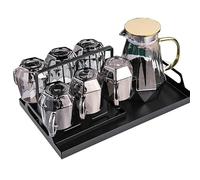 Pichet à eau pour salon hospitalité tasse à thé avec tasse en verre ménage résistant aux hautes températures bouilloire froide grande capacité carafe à eau