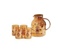 Pichet à eau rétro en forme de lapin - Bouilloire froide en verre résistant aux hautes températures - Théière à base de plantes - Carafe à eau froide