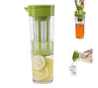 Pichet à infuseur à eau pour réfrigérateur 1, 1 L/38 onces, sans BPA, résistant la chaleur, infuseur fruits, pichet eau, thé glacé en plastique pour réfrigérateur, pour jus, boissons