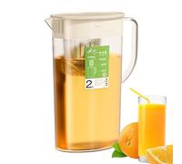 Pichet à infusion de 2 L avec couvercle et infuseur à fruits - Pichet à eau froide, bouilloire à thé glacé, distributeur de boissons pour thé glacé, eau infusée aux fruits et jus