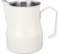Pichet à lait 450ML en acier inoxydable 304 Tasse à mousser Pichet à vapeur pour café sans goutte Blanc