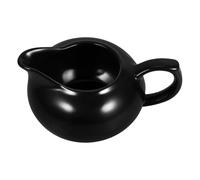 Pichet à Lait avec Poignée en Céramique Noir 180ml | Verseur Compact et Portable, Bec Fin et Fabrication Soignée, Usage Maison ou Restaurant