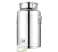 Pichet à Lait avec Robinet, Carafe à Lait pour Machine à Café, Pichet en Acier Inoxydable(100L)