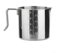 Pichet à lait en acier inoxydable 300 ml 900 ml avec | Acier inoxydable avec graduations claires, antidérapant, bec verseur en G pour type