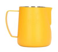 Pichet à lait en acier inoxydable de 400ml, 2 pièces, pichet café, tasse mousse, machine crème artisanale, d'art au, outils Pour le café(Lemon Yellow)