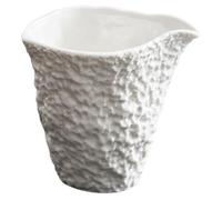 Pichet à Lait en Céramique 200ml Blanc, Motif Pierre, Bec Verseur | Service Propre et Décoratif, pour Beurre ou Lait, Surface Lisse Antidérapante, Restaurants et Bar à Café