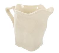 Pichet à Lait en Céramique Beige, Relief Impérial, Style Vintage