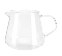 Pichet à Lait en Verre 400 ml, Carafe à Café et Thé avec Poignée | Verre Borosilicate Résistant à la Chaleur avec Bec Verseur Anti-Goutte et Poignée Isolante