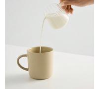 Pichet à lait miniature de style campagnard en verre - Broc à café rayé vintage et distributeur de sauce, polyvalent pour le bar à café, les décorations de table de brunch et la cuisine 7,3 * 6,5 * 5,