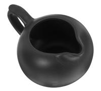 Pichet à Lait Noir Bec Verseur Unique en Céramique | Sauce, Lait, Salade et Sirop, Usage Maison ou Restaurant, Table Propre, Facile à Utiliser