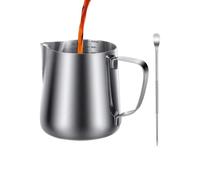Pichet À Lait,Pichet En Acier Inoxydable Pour Mousser Le Lait Avec Stylo Pour Latte Art,350ml Accessoire Café Pour Latte Art Cappuccino | Accessoire Café Pour Cappuccino Maison Bar Voyage Ca