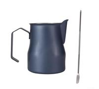 Pichet à mousse de café et lait en acier inoxydable 304 avec bec verseur précis pour latte art et cappuccino, 450 ml (bleu de Prusse)